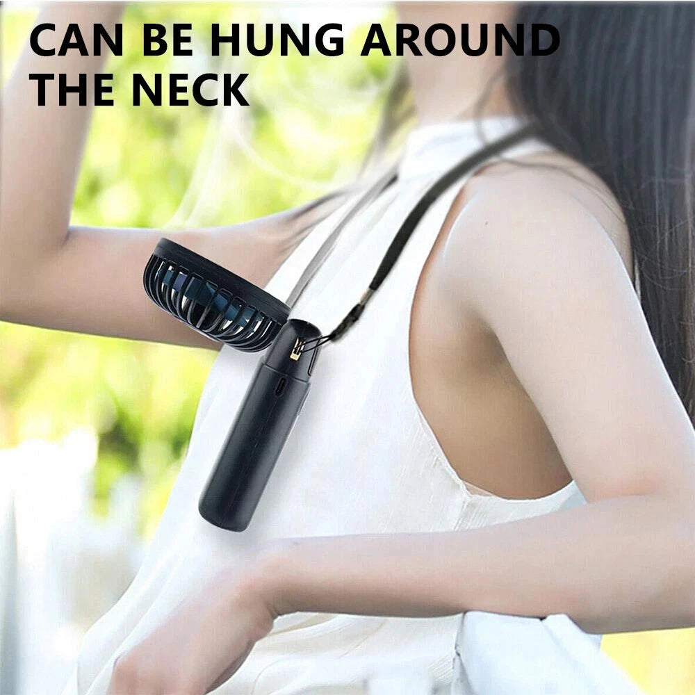 Mini Hand-held Fan Portable Folding Desk Fan Cooler Cooling USB Rechargeable Fan