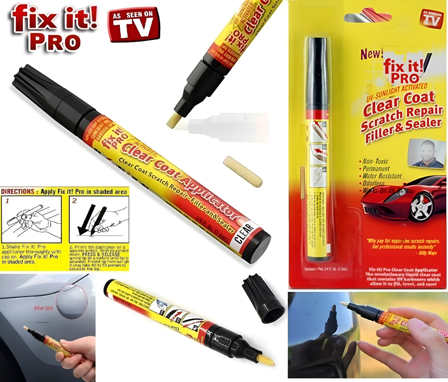 Car Scratch Remover Magic Touch Up Pen For Any Color Car Repair Fix It Pro UK