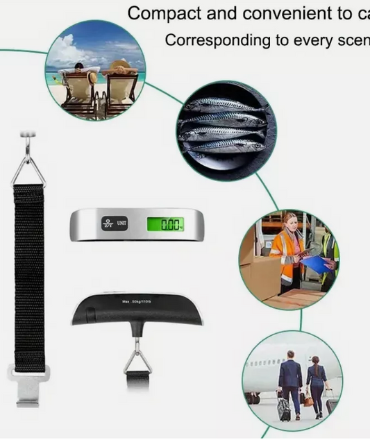 NEW Luggage Scale Portable Digital Weight Scale for Travel Suitcase Weigher 50KG