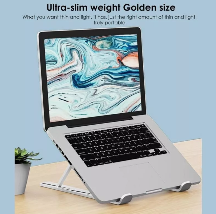 Adjustable Laptop Stand Portable Laptop Riser 10-14" Laptop Holder for Desk UK