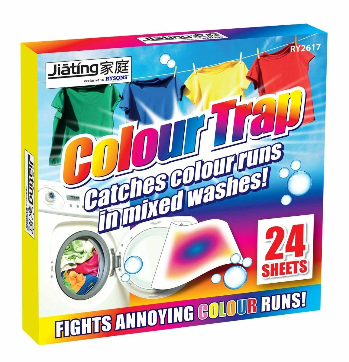 24 x Colour Catcher Sheets Prevent Colour Run Laundry Washing Magnet Trap ryson