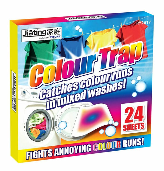 24 x Colour Catcher Sheets Prevent Colour Run Laundry Washing Magnet Trap ryson